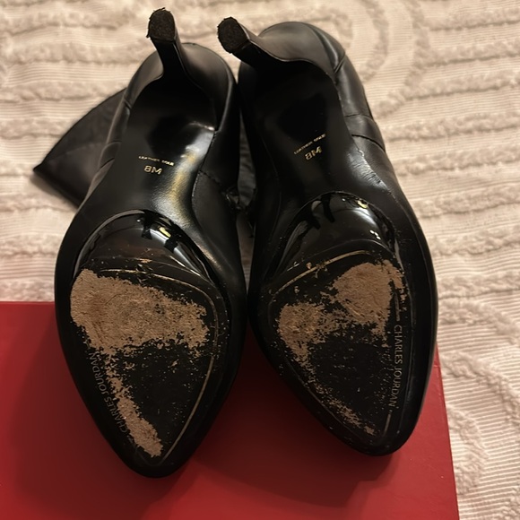 Charles Jourdan high heel leather boots - Picture 6 of 10